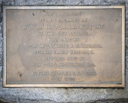 The plaque out front